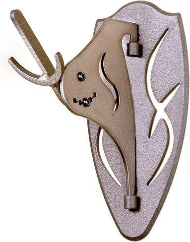 Skull Hooker Big Hooker Powder -Coated Steel Short Arm Trophy Mount- Perfect for Hanging and Mounting Larger Species- Bison, Cape Buffalo and Smaller Elk- Available in Graphite Black and Robust Brown in Kuwait