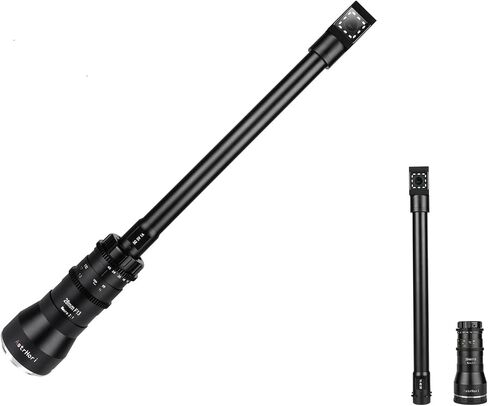 عدسة AstrHori 28 مم F13 Macro Probe، زاوية رؤية 90 درجة، عدسة كاميرا مقاومة للرطوبة بنسبة 100% متوافقة مع كاميرات Sony E-Mount، ضوء حلقة مدمج بإطار كامل in Kuwait