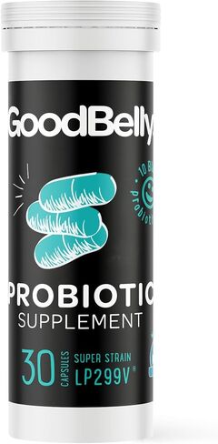 GoodBelly Probiotic Supplement for Digestive Health Support - Includes 10 Billion Live & Active Cultures of Lactobacillus Plantarum – Vegan Probiotic (30 Capsules per Bottle) in Saudi Arabia