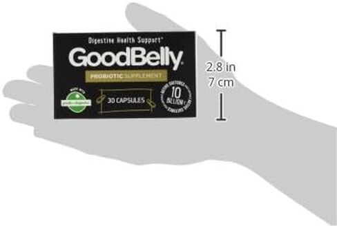 GoodBelly Probiotic Supplement for Digestive Health Support - Includes 10 Billion Live & Active Cultures of Lactobacillus Plantarum – Vegan Probiotic (30 Capsules per Bottle) in Saudi Arabia