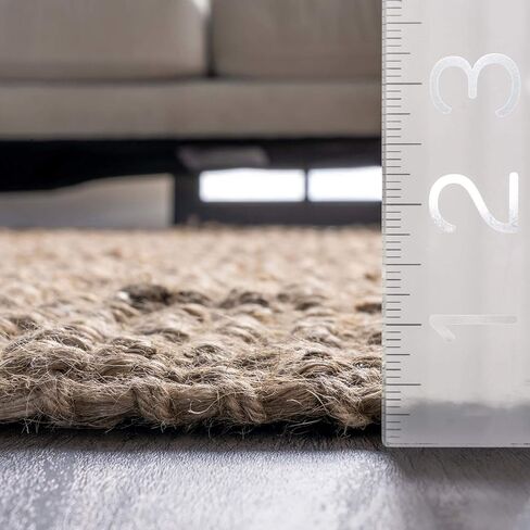 سجادة منطقة الجوت المكتنزة من NuLOOM Daniela Farmhouse، مقاس 3x5، طبيعية in Saudi Arabia