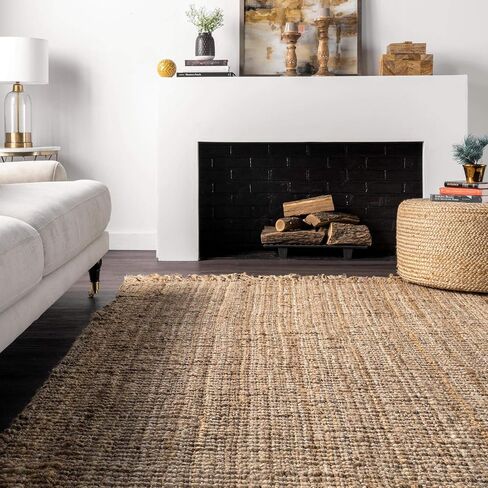 سجادة منطقة الجوت المكتنزة من NuLOOM Daniela Farmhouse، مقاس 3x5، طبيعية in Saudi Arabia