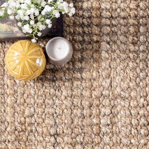 سجادة منطقة الجوت المكتنزة من NuLOOM Daniela Farmhouse، مقاس 3x5، طبيعية in Saudi Arabia