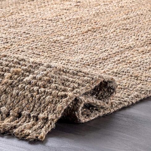 سجادة منطقة الجوت المكتنزة من NuLOOM Daniela Farmhouse، مقاس 3x5، طبيعية in Saudi Arabia