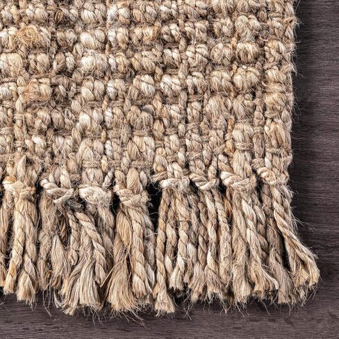 سجادة منطقة الجوت المكتنزة من NuLOOM Daniela Farmhouse، مقاس 3x5، طبيعية in Saudi Arabia
