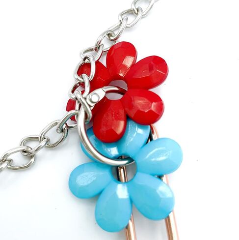 GILYGI ملعقة معلقة من الفولاذ المقاوم للصدأ باللون الذهبي الوردي وألعاب زهرة الأكريليك الملونة تُبهج لعبة طائر الببغاء الصغيرة والمتوسطة والكبيرة والببغاء الرمادي الأفريقي والأمازون الكونيور والطيور المشابهة in Kuwait