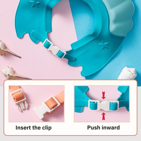 Baby Shower Cap Shield, Shower Cap for Kids, Visor Hat for Eye and Ear Protection for 0-9 Years Old Children,Cute whale shape Makes the Baby Bath More Fun (Orange) in Kuwait