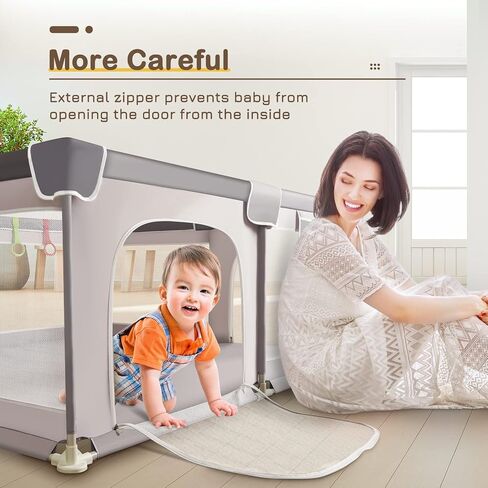 Baby Playpen 71"×59", Extra Large Play Pen Playard for Babies and Toddlers Indoor & Outdoor Safety Play Yard Area, Kid Sturdy Play Center Fence with Soft Breathable Mesh, Playpen for Toddlers in Saudi Arabia