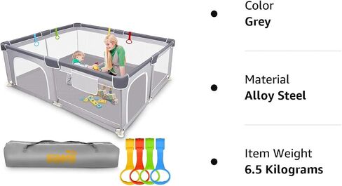 Baby Playpen 71"×59", Extra Large Play Pen Playard for Babies and Toddlers Indoor & Outdoor Safety Play Yard Area, Kid Sturdy Play Center Fence with Soft Breathable Mesh, Playpen for Toddlers in Saudi Arabia
