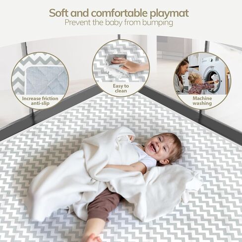 Jixrolyn Small Playpen for Babies and Toddlers, 36"x36", Soft Breathable Mesh, Anti-Slip Base, Mini Baby Play Yard with Pull-Up Ring in Saudi Arabia