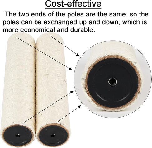 7.4cm 2.91in Diameter Cat Tree Scratching Post Replacement Sisal Pole Parts for Cat Tower (M8, 19.69in/50cm) in Kuwait
