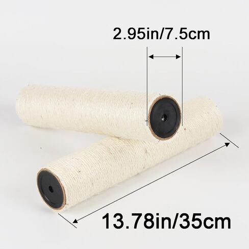 7.4cm 2.91in Diameter Cat Tree Scratching Post Replacement Sisal Pole Parts for Cat Tower (M8, 19.69in/50cm) in Kuwait