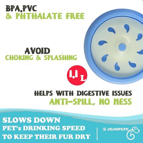 أوعية تغذية بطيئة للكلاب، وحدة تغذية أحجية للأكل البطيء مع عدم الانزلاق، وعاء تغذية بطيء أنيق للحيوانات الأليفة المتوسطة والقطط ومضادة للابتلاع، تغذية صحية باللون الأزرق من جوجوبيب in Kuwait