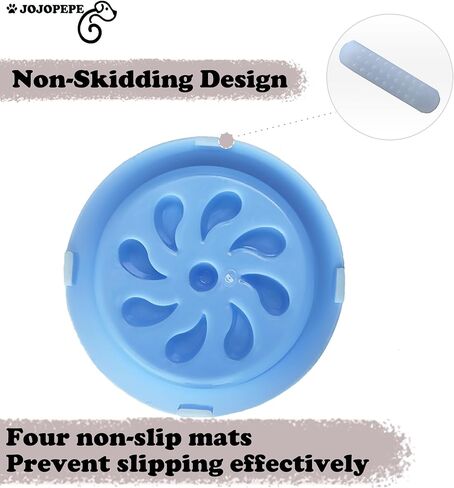 أوعية تغذية بطيئة للكلاب، وحدة تغذية أحجية للأكل البطيء مع عدم الانزلاق، وعاء تغذية بطيء أنيق للحيوانات الأليفة المتوسطة والقطط ومضادة للابتلاع، تغذية صحية باللون الأزرق من جوجوبيب in Kuwait