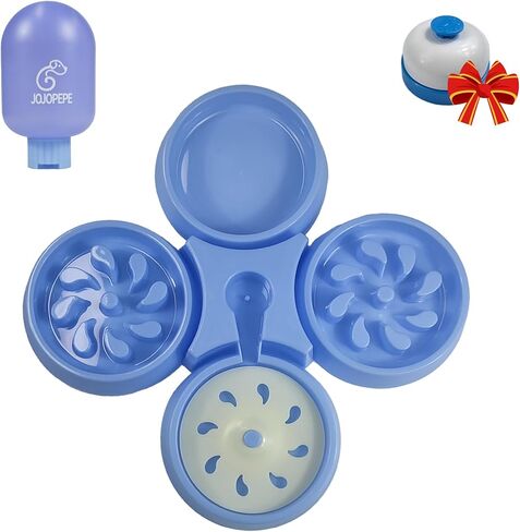 أوعية تغذية بطيئة للكلاب، وحدة تغذية أحجية للأكل البطيء مع عدم الانزلاق، وعاء تغذية بطيء أنيق للحيوانات الأليفة المتوسطة والقطط ومضادة للابتلاع، تغذية صحية باللون الأزرق من جوجوبيب in Kuwait