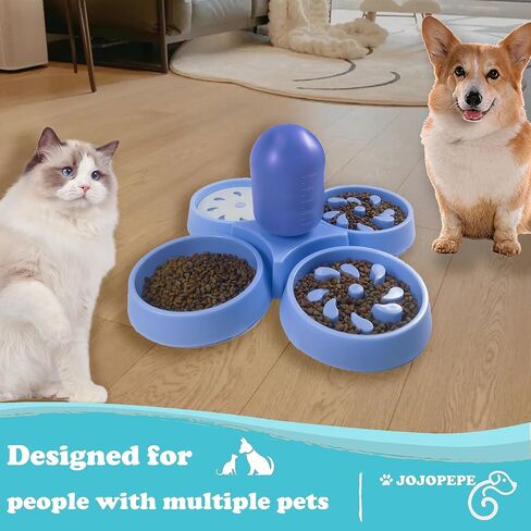 أوعية تغذية بطيئة للكلاب، وحدة تغذية أحجية للأكل البطيء مع عدم الانزلاق، وعاء تغذية بطيء أنيق للحيوانات الأليفة المتوسطة والقطط ومضادة للابتلاع، تغذية صحية باللون الأزرق من جوجوبيب in Kuwait