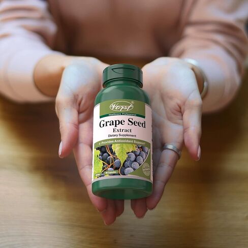 مستخلص بذور العنب من فورست 100 ملجم، 90 كبسولة، مكمل مضاد للأكسدة من سيميلا دي أوفا، يدعم صحة القلب والأوعية الدموية والدورة الدموية، والوظيفة الإدراكية، ودعم المناعة، والعناية بالبشرة... in Kuwait