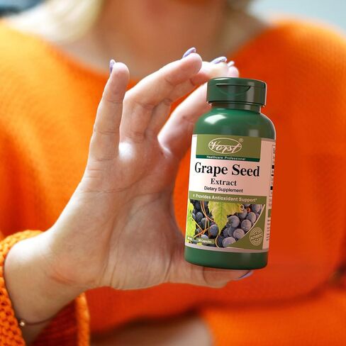 مستخلص بذور العنب من فورست 100 ملجم، 90 كبسولة، مكمل مضاد للأكسدة من سيميلا دي أوفا، يدعم صحة القلب والأوعية الدموية والدورة الدموية، والوظيفة الإدراكية، ودعم المناعة، والعناية بالبشرة... in Kuwait