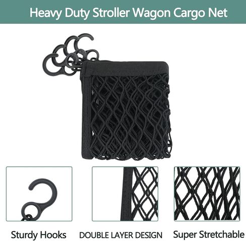 Stroller Wagon Cargo Net Compatible with WONDERFOLD All W-Series Models Heavy Duty Baby Stroller Organizer Mesh Cargo Net for Extra Storage Space Large Storage Capacity in Kuwait