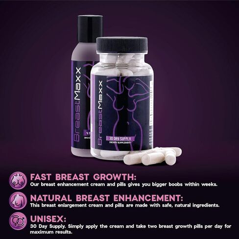Breast Maxx Breast Enhancement Kit for Men and Women - Breast Enhancement Pills - Natural Breast Cream in Saudi Arabia