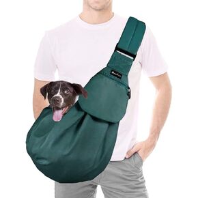لوكوف حمالة للحيوانات الاليفة، حمالة حمل للكلاب بدون استخدام اليدين، حزام مبطن قابل للتعديل، حقيبة كتف قطنية جيدة التهوية، جيب امامي، حزام امان لحمل الكلاب الصغيرة والقطط والجراء ويمكن غسلها في in Kuwait