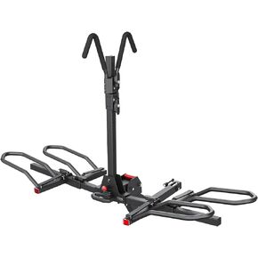 KYX 2-Bike Hitch Mount Rack، حامل دراجات كهربائية 2 بوصة يصل وزن كل منها إلى 90 رطلاً للإطارات القياسية والدراجات الكهربائية شديدة التحمل، حامل دراجة كهربائية قابل للطي والإمالة للسيارة والشاحنة وسيارات الدفع الرباعي، سهل التركيب in Kuwait