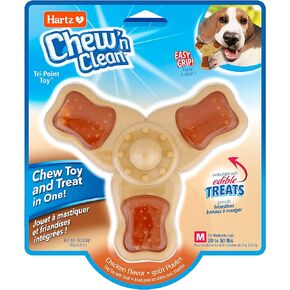 لعبة Hartz Chew 'n Clean Chew والحلوى في لعبة واحدة للكلاب ثلاثية النقاط بنكهة الدجاج، صغيرة