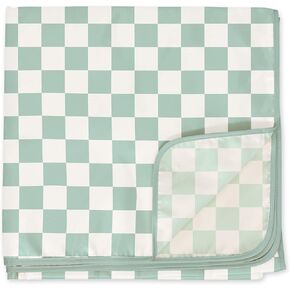 Tiny Twinkle Splat Mat for Under High Chair or Table | 44" x 44" Waterproof & Mess-Proof High Chair Mat for Baby, Machine Washable for Mealtime or Art(Beige Checkers) in Kuwait