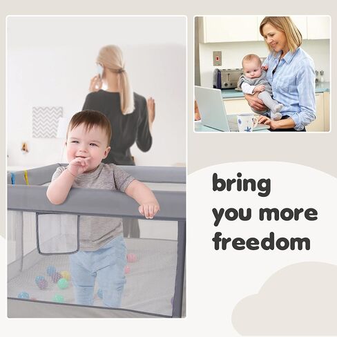 روضة أطفال كبيرة جدًا مقاس 79 بوصة × 71 بوصة للأطفال الرضع والأطفال الصغار مع شبكة قابلة للتنفس وبوابة أطفال وساحات لعب للأطفال ومركز أنشطة للأطفال ومنطقة لعب سياج للأطفال وأثاث حضانة in Kuwait