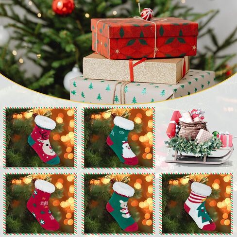 جوارب Zando Kids لأعياد الميلاد المجعدة للفتيات والأولاد، جوارب سميكة حرارية، جوارب ناعمة منفوشة، جوارب مريحة للأطفال الصغار in Kuwait