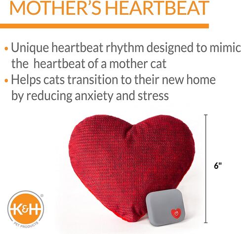 K&H Pet Products Mother's Heartbeat Calming Dog Toy Heart Pillow Red Medium Breed Heartbeat 8 Inch in Kuwait