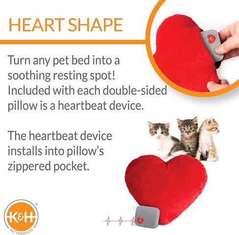 K&H Pet Products Mother's Heartbeat Calming Dog Toy Heart Pillow Red Medium Breed Heartbeat 8 Inch in Kuwait