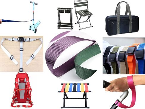 Yo-Yo2015 حزام نايلون 3/4 بوصة 100 ياردة 25 لونًا مختلطًا حزام نايلون مسطح متين لحقيبة الظهر، حزام الشحن، مقود أو طوق الحيوانات الأليفة، البستنة، الحرف اليدوية (100 ياردة، 3/4 بوصة) in Kuwait