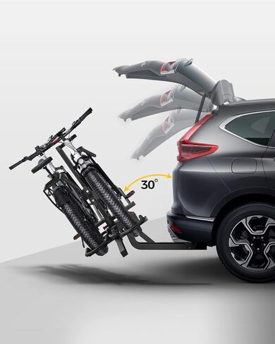 KYX 2-Bike Hitch Mount Rack، حامل دراجات كهربائية 2 بوصة يصل وزن كل منها إلى 90 رطلاً للإطارات القياسية والدراجات الكهربائية شديدة التحمل، حامل دراجة كهربائية قابل للطي والإمالة للسيارة والشاحنة وسيارات الدفع الرباعي، سهل التركيب in Kuwait