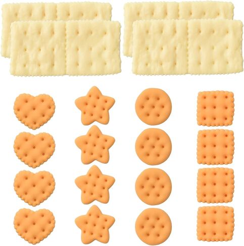 ملفات تعريف الارتباط المزيفة من لاكفوريست، 20 قطعة 5 أنماط من البسكويت الاصطناعي لمحاكاة مفرقعات الحلوى الواقعية للطعام المنزلي ومتجر المطبخ وعرض دعائم التصوير الفوتوغرافي in Kuwait