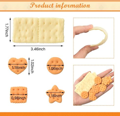 ملفات تعريف الارتباط المزيفة من لاكفوريست، 20 قطعة 5 أنماط من البسكويت الاصطناعي لمحاكاة مفرقعات الحلوى الواقعية للطعام المنزلي ومتجر المطبخ وعرض دعائم التصوير الفوتوغرافي in Kuwait