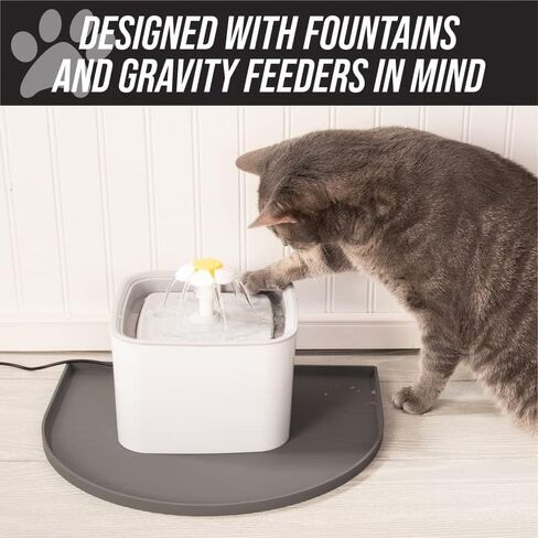 Leash Boss Fountain Mat, Silicone Water Mat Designed for Pet Fountains, Dog Gravity Water Bowls, Automatic Dispensing Cat Feeders in Saudi Arabia