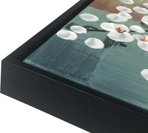 Wieco Art Large Modern Abstract White Flowers Oil Paintings on Canvas Wall Art Morning Glory 100% Hand Painted Floral Gallery Wrapped Artwork for Living Room Bedroom Home Office Decor in Kuwait