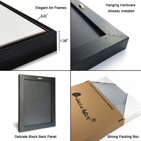 Wieco Art Large Modern Abstract White Flowers Oil Paintings on Canvas Wall Art Morning Glory 100% Hand Painted Floral Gallery Wrapped Artwork for Living Room Bedroom Home Office Decor in Kuwait