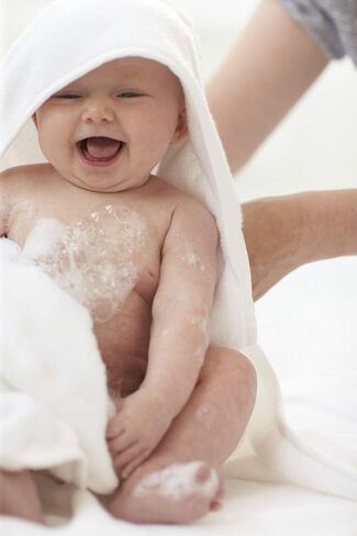 Just Born Boys and Girls Newborn Infant Baby Toddler Hooded Bath Towel, Pink Kitty, One Size in Kuwait