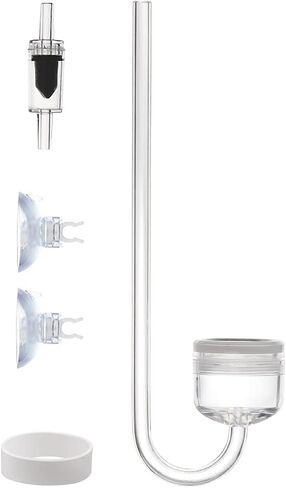 Acrylic CO2 Diffuser with Integrated Bubble Counter for Aquarium Plants (L) in Kuwait