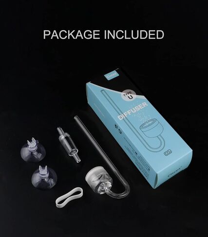 Acrylic CO2 Diffuser with Integrated Bubble Counter for Aquarium Plants (L) in Kuwait