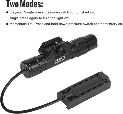 ThruNite BSS Ratel Rechargeable Flashlight, Customzied Edition with BlackScoutSurvival Bright Tactical Flashlight High 1983 Lumen for 1913 Rail, Long 265 Meters Throw, Black Cool White in Kuwait