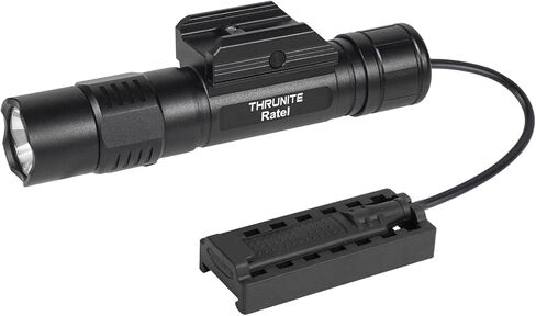ThruNite BSS Ratel Rechargeable Flashlight, Customzied Edition with BlackScoutSurvival Bright Tactical Flashlight High 1983 Lumen for 1913 Rail, Long 265 Meters Throw, Black Cool White in Kuwait