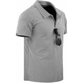 تي شيرت بولو تكتيكي للأداء الخارجي للرجال من LAIWANG بأكمام قصيرة وممتص للرطوبة، تي شيرت رياضي للجولف والتنس in Kuwait