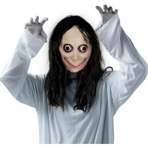 قناع هالوين ديمي شاركي التنكري المخيف للحفلات التنكرية للنساء كوزبلاي برانك لاتكس للبالغين تحدي مخيف ألعاب شرير لاتكس in Kuwait