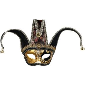 PRETYZOOM Half Face Men Masquerade Masks Jester Masks Venetian Masks Mardi Gras Party Masks Halloween Masks for Adult