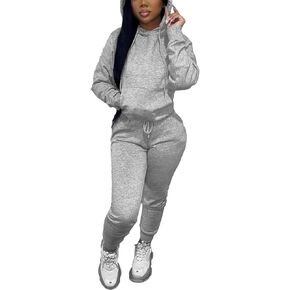Alunzoem Sweatsuits for Women Set 2 Piece Jogging Outfits Long Sleeve Hoodie Sweatshirt Sweatpants Tracksuit