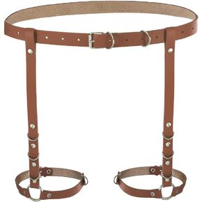 Asooll Punk Thigh Chain Leather Leg Body Chain Gothic Leg Garter Harness Belt Fashion Beach Club Rave Party Body Accessories Jewelry for Women and Girls in Saudi Arabia