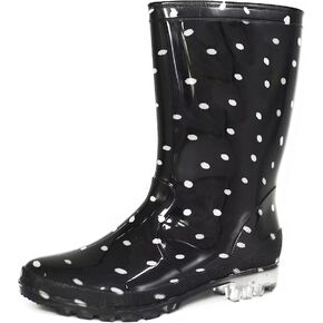 DaeRainy Rain Boots for Women, Black Waterproof Mid Calf, Non Slip Garden Shoes in Kuwait